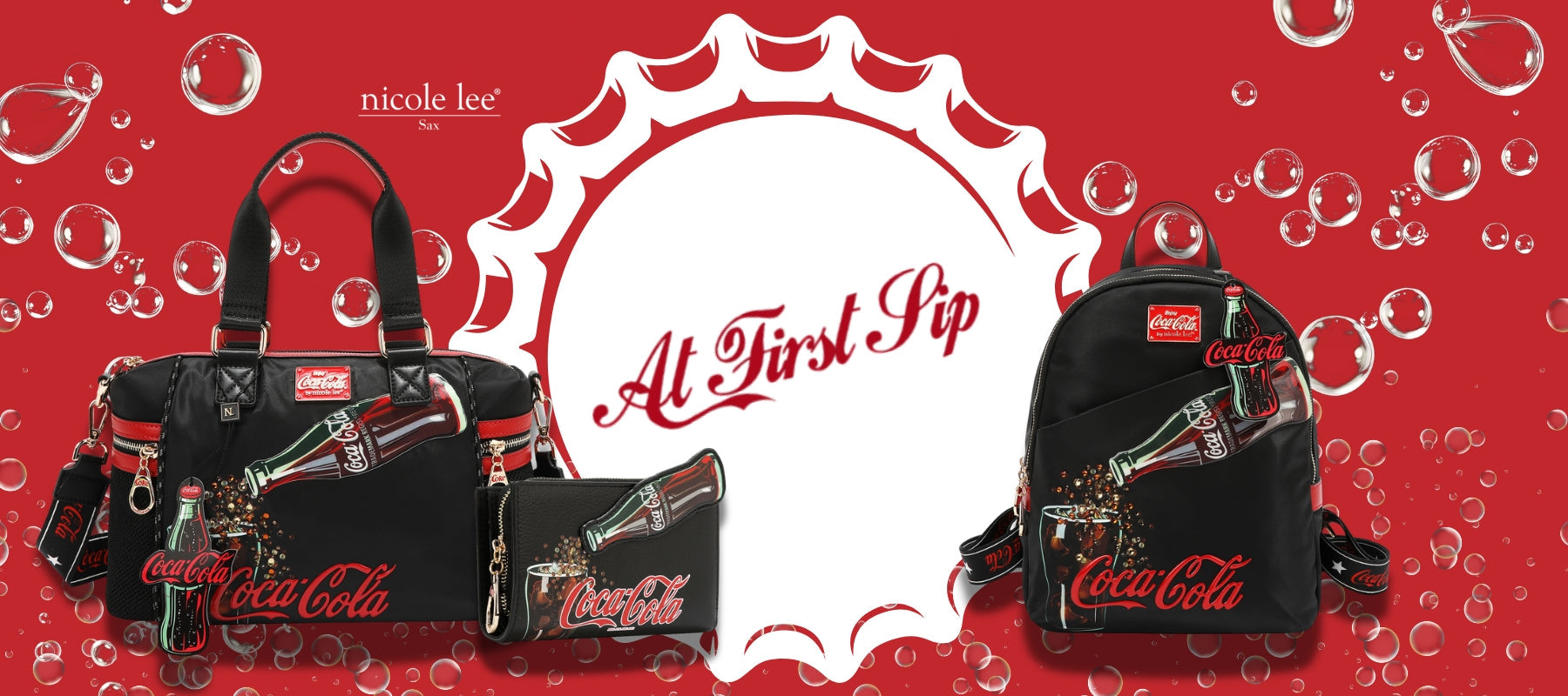At First Sip Coca cola