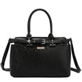 EMB17504 BLACK -BOLSO SATCHEL ELEGANCE EN RELIEVE