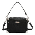 EMB17506 BLACK -BOLSO DE HOMBRO CUADRADO ELEGANCIA EN RELIEVE