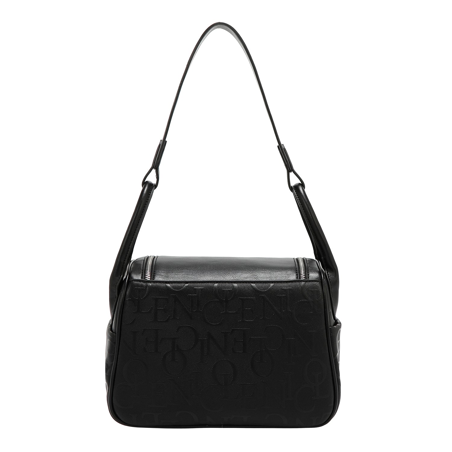 EMB17507 BLACK -BOLSO DE HOMBRO ELEGANCIA EN RELIEVE