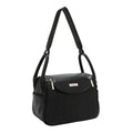 EMB17507 BLACK -BOLSO DE HOMBRO ELEGANCIA EN RELIEVE