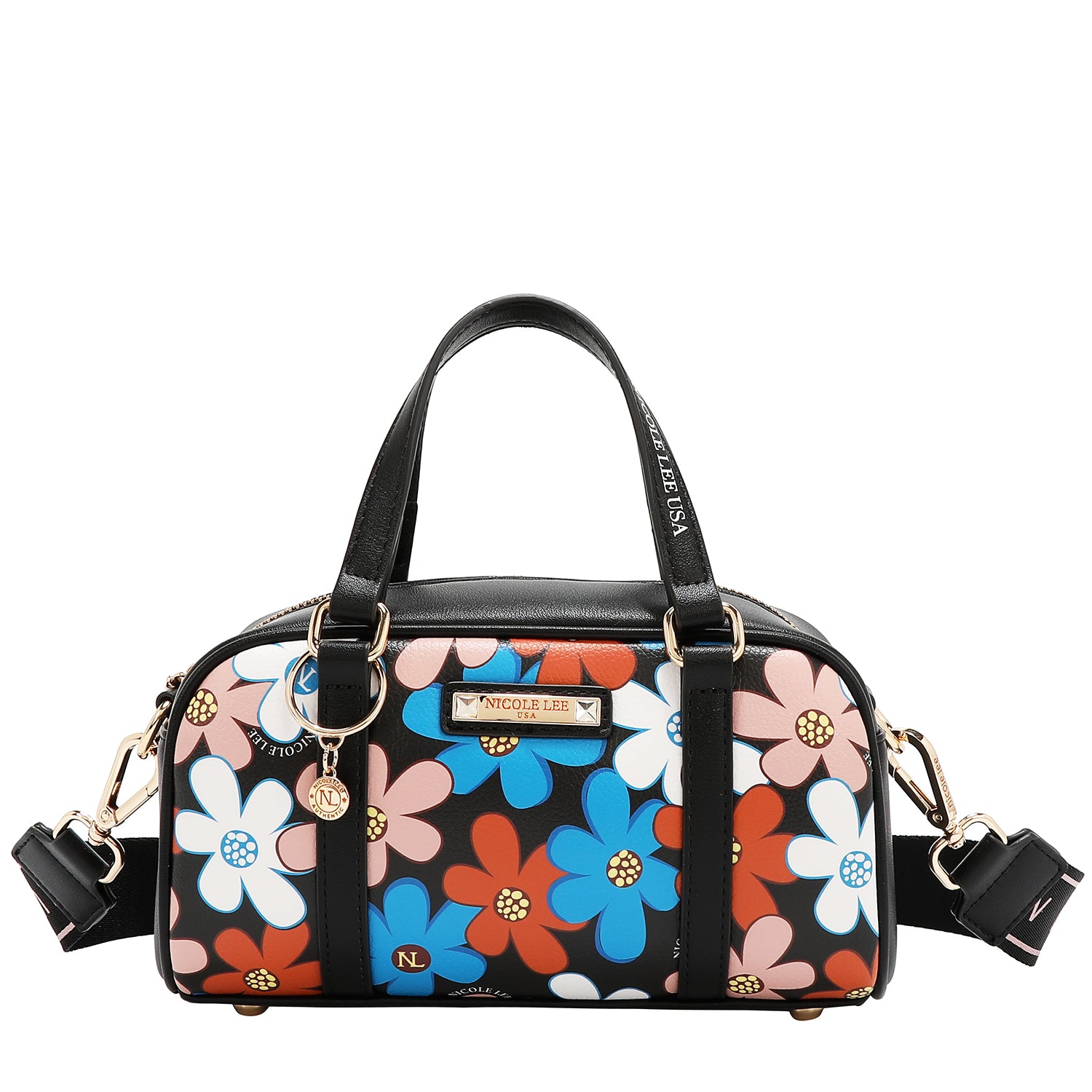 FLO17476 - BOLSO MEDIANO CON ESTAMPADO FLORAL