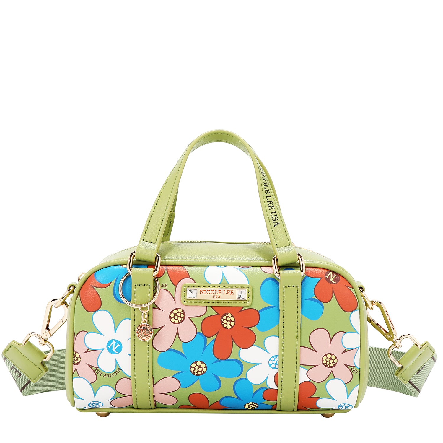 FLO17476 - BOLSO MEDIANO CON ESTAMPADO FLORAL