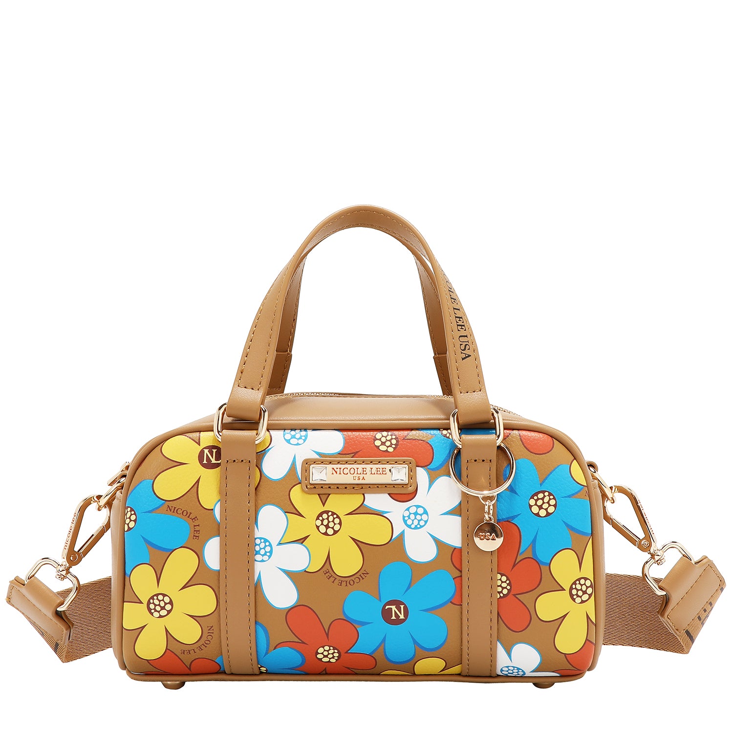 FLO17476 - BOLSO MEDIANO CON ESTAMPADO FLORAL