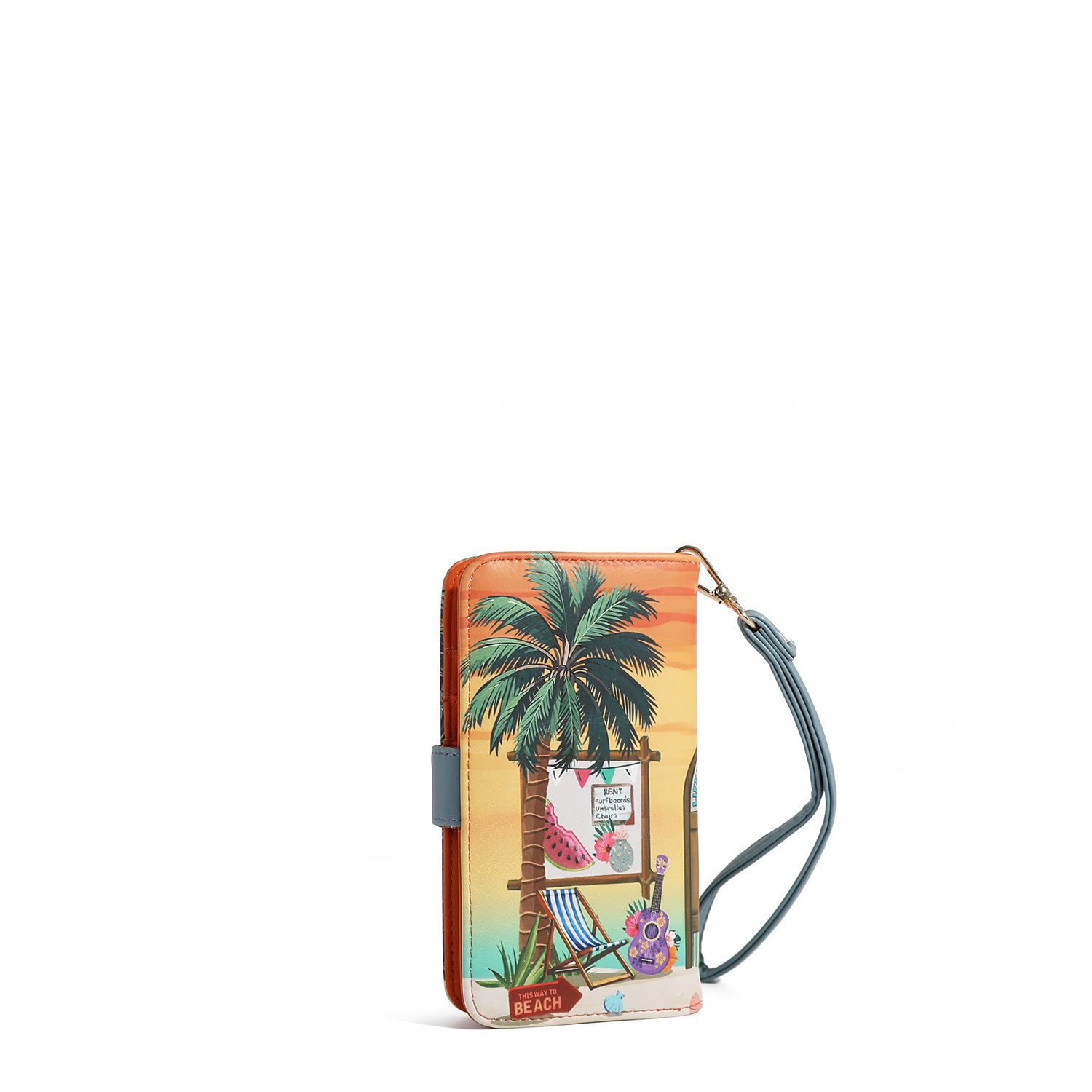 HP6617  Sun & Sand  FUNDA PARA TELÉFONO Y CARTERA CON MUÑEQUERA