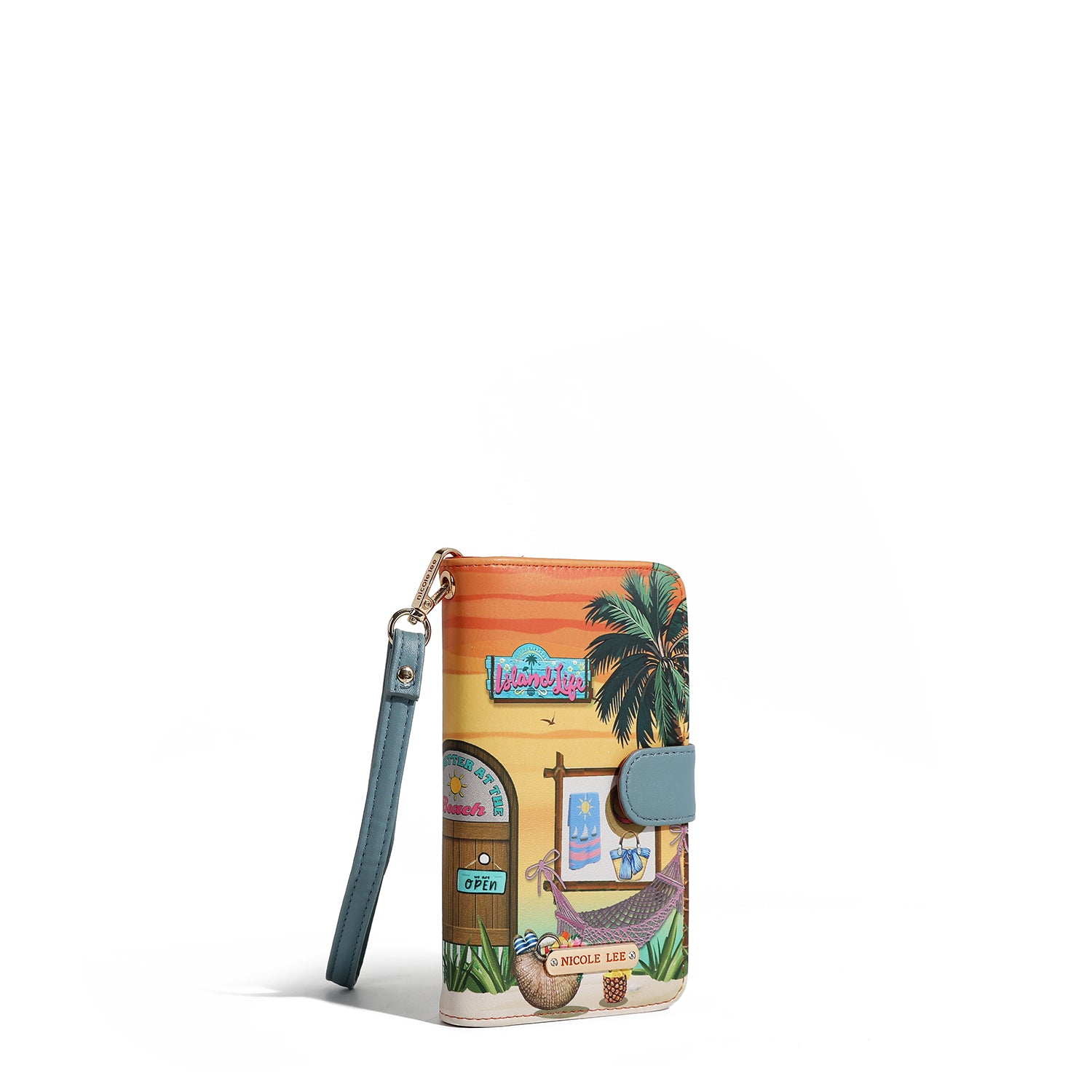 HP6617  Sun & Sand  FUNDA PARA TELÉFONO Y CARTERA CON MUÑEQUERA