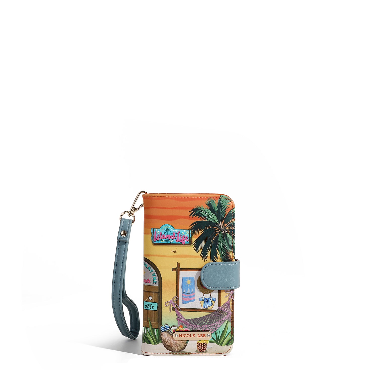 HP6617  Sun & Sand  FUNDA PARA TELÉFONO Y CARTERA CON MUÑEQUERA