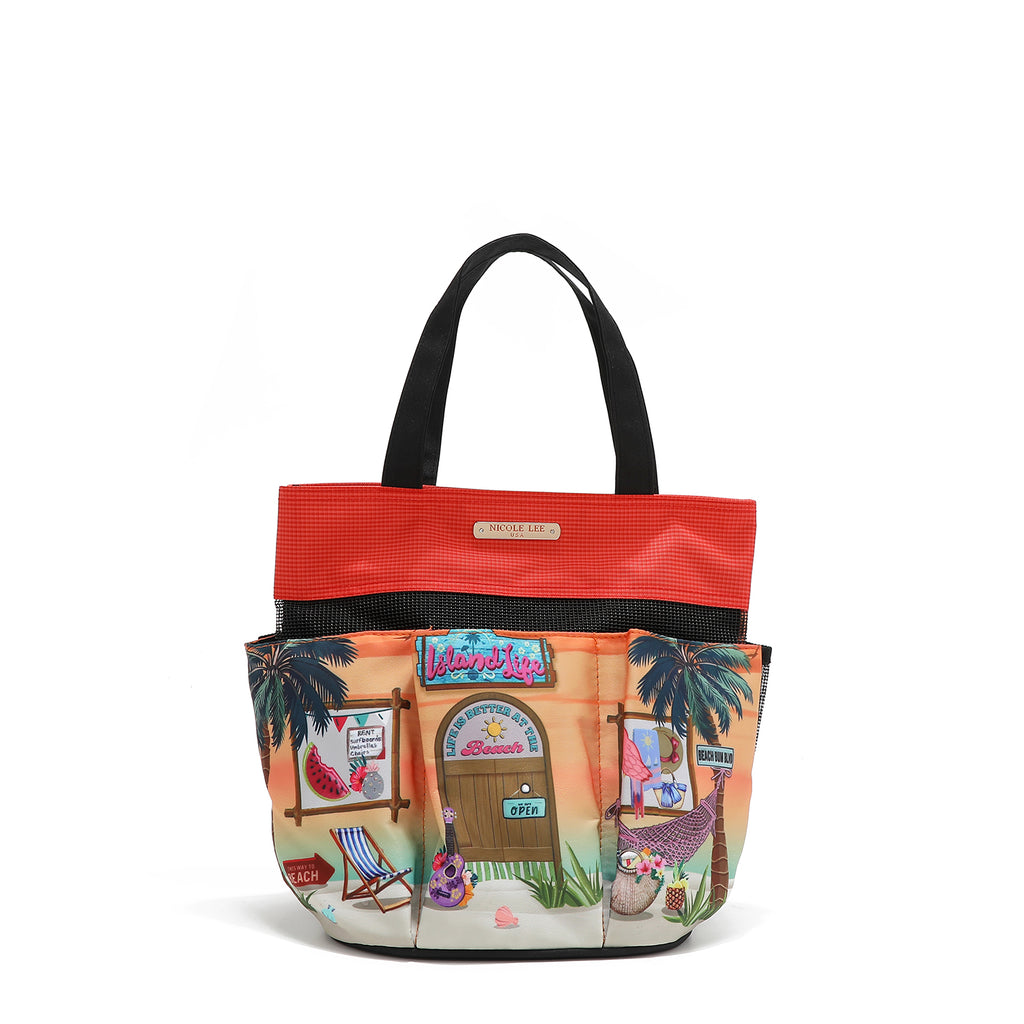 MES7030  Sun & Sand bolsa organizadora para guardar tu teléfono, botellas de agua y más.