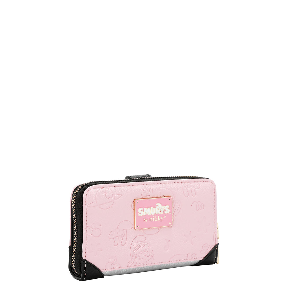 NK22522 SMURF EMBOSSED - CARTERA DE DOBLE CIERRE