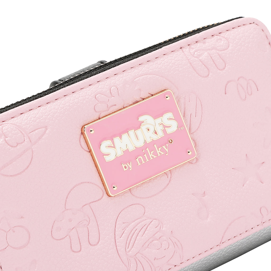 NK22522 SMURF EMBOSSED - CARTERA DE DOBLE CIERRE