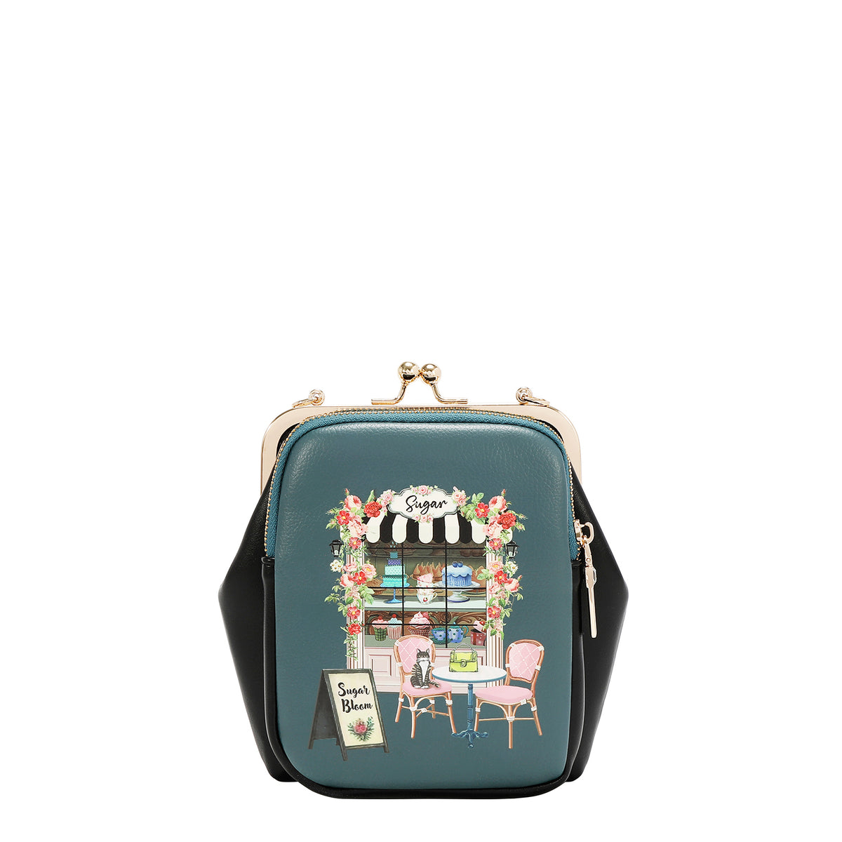 PRT17765 SUGAR DAY - Fashion Kiss Lock Crossbody