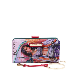 PRT6700 QUEEN CLEOPATRA BILLETERA PLEGABLE correa de muñeca.