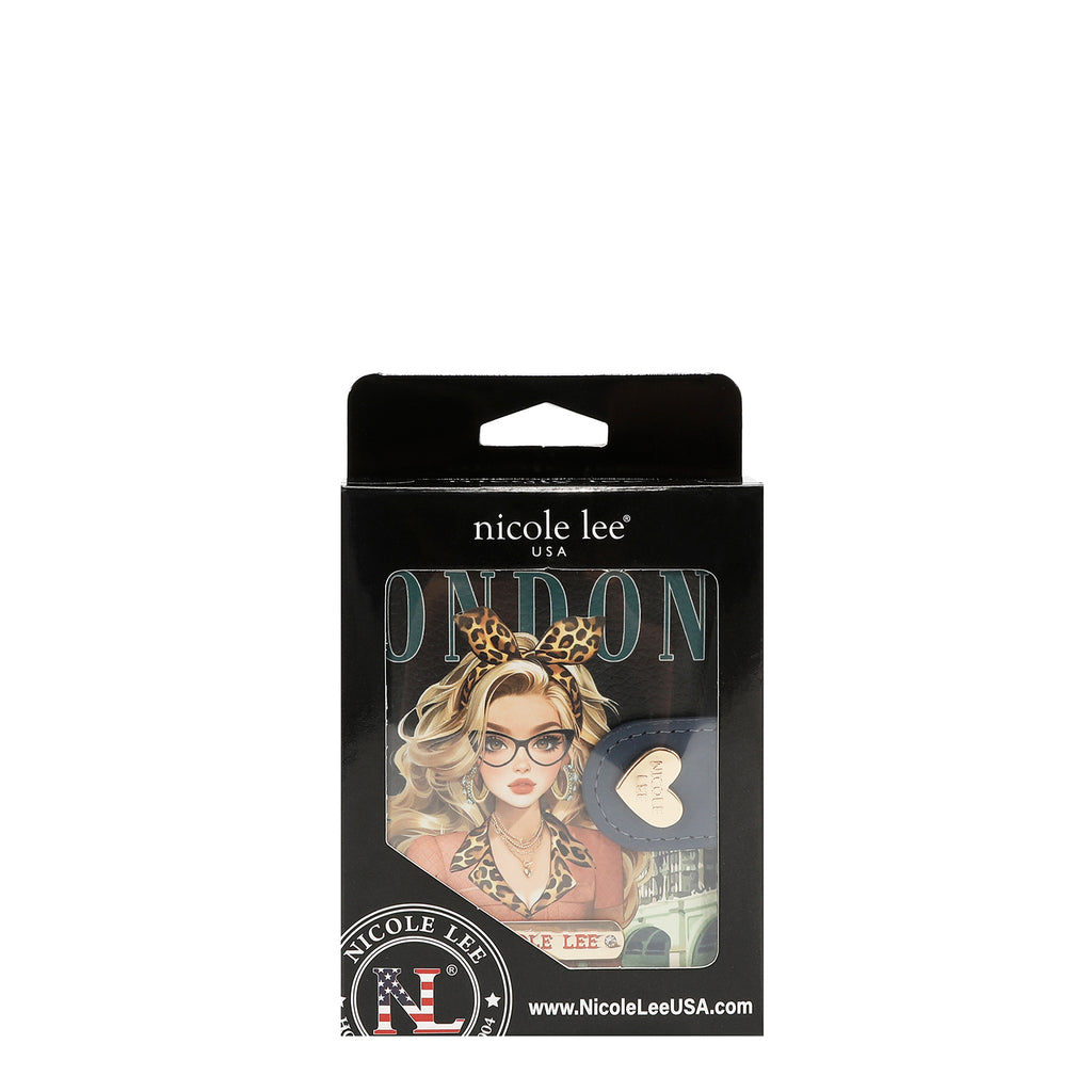 PRT6903 LONDON EYE BLACK- TARJETERO CON BROCHE DE CORAZON