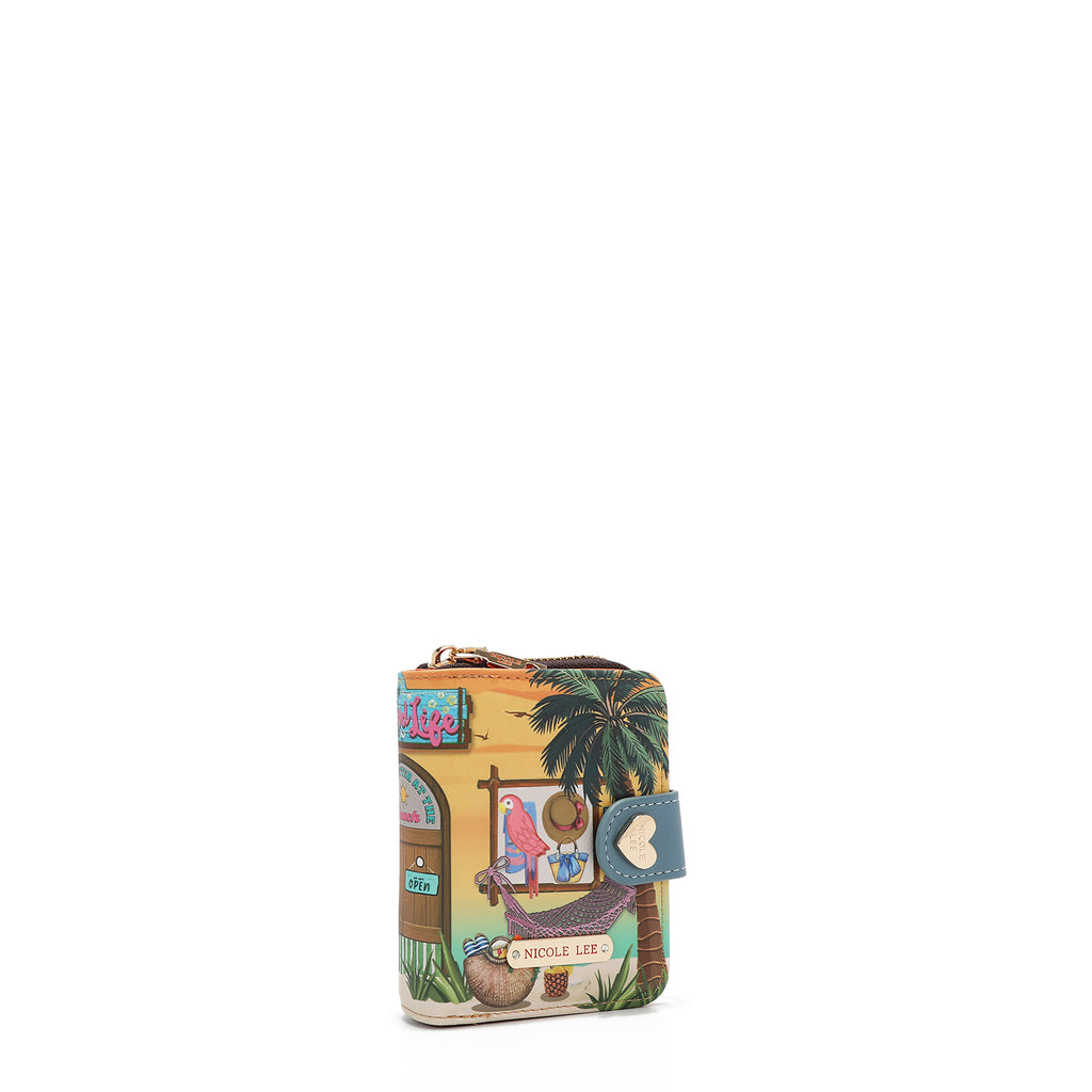 PRT6903  Sun & Sand CARTERA PLEGABLE CON FORMA DE CORAZÓN con tecnología de bloqueo RFID, garantizan la seguridad de tus objetos de valor