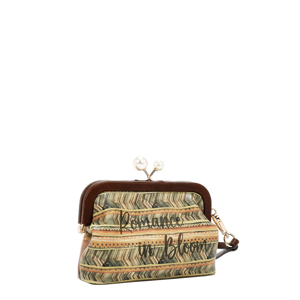 PRT7400 REFLECTION OF LOVE - MONEDERO CON BROCHE DE PERLA