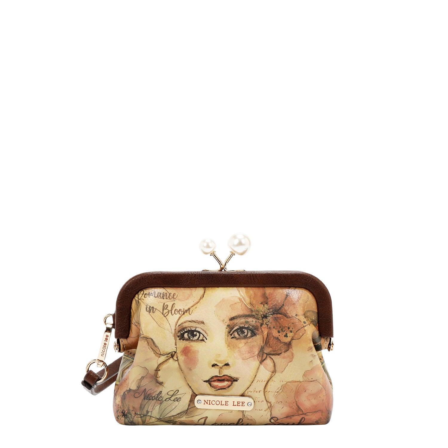 PRT7400 REFLECTION OF LOVE - MONEDERO CON BROCHE DE PERLA