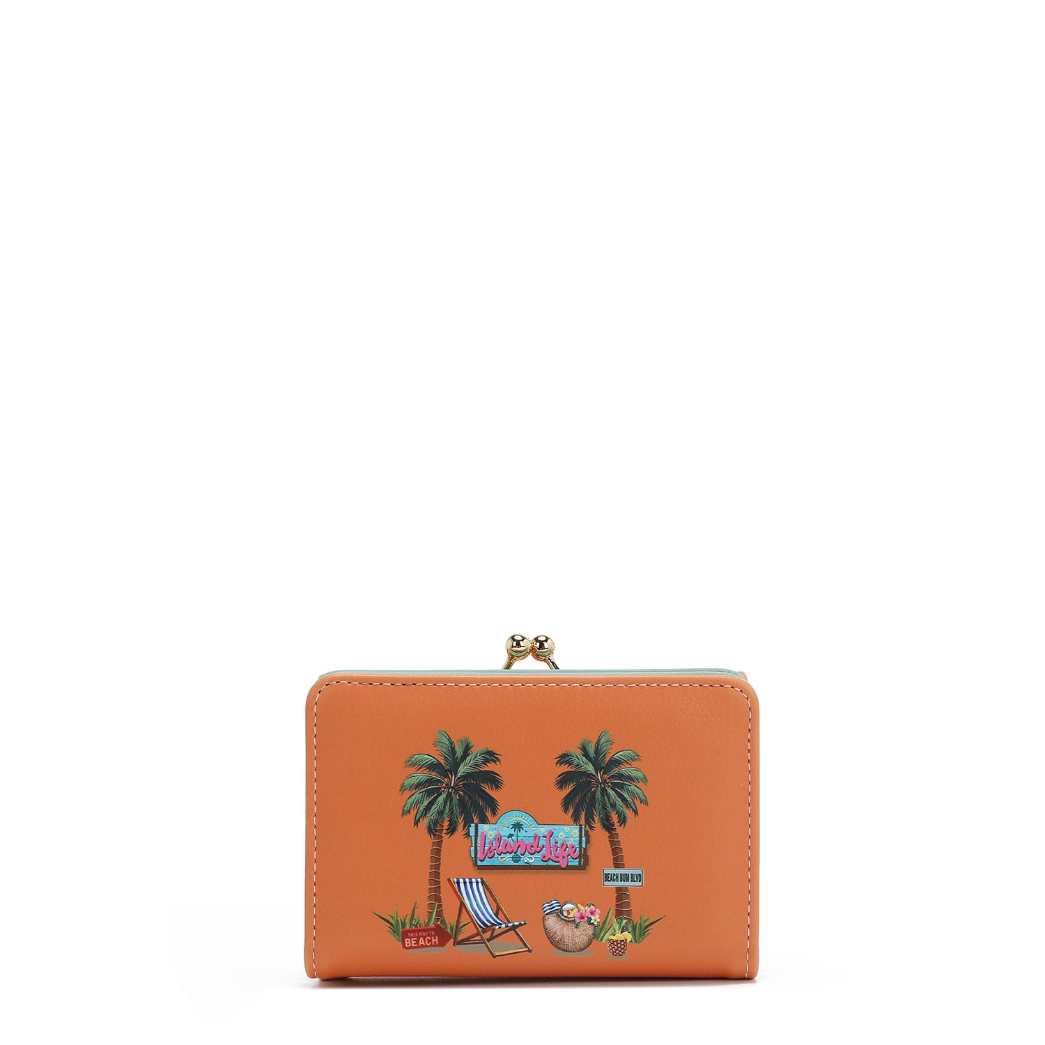 PRT7452  Sun & Sand CARTERACon múltiples tarjeteros en la parte delantera y trasera, nuestra cartera Agustina es la cartera perfecta que también funciona como un elegante clutch. Su elegante cierre de boquilla
