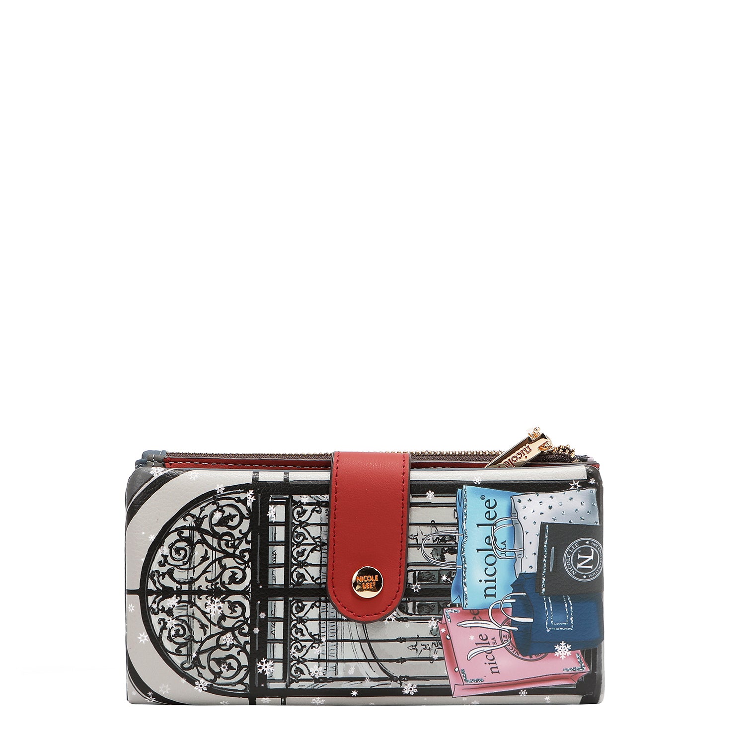 PRT7455 MODA SNOWFLAKE  - Cartera plegable Amanda de 2 piezas