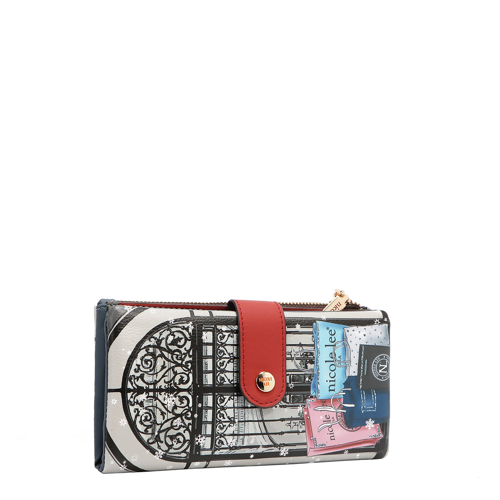 PRT7455 MODA SNOWFLAKE  - Cartera plegable Amanda de 2 piezas