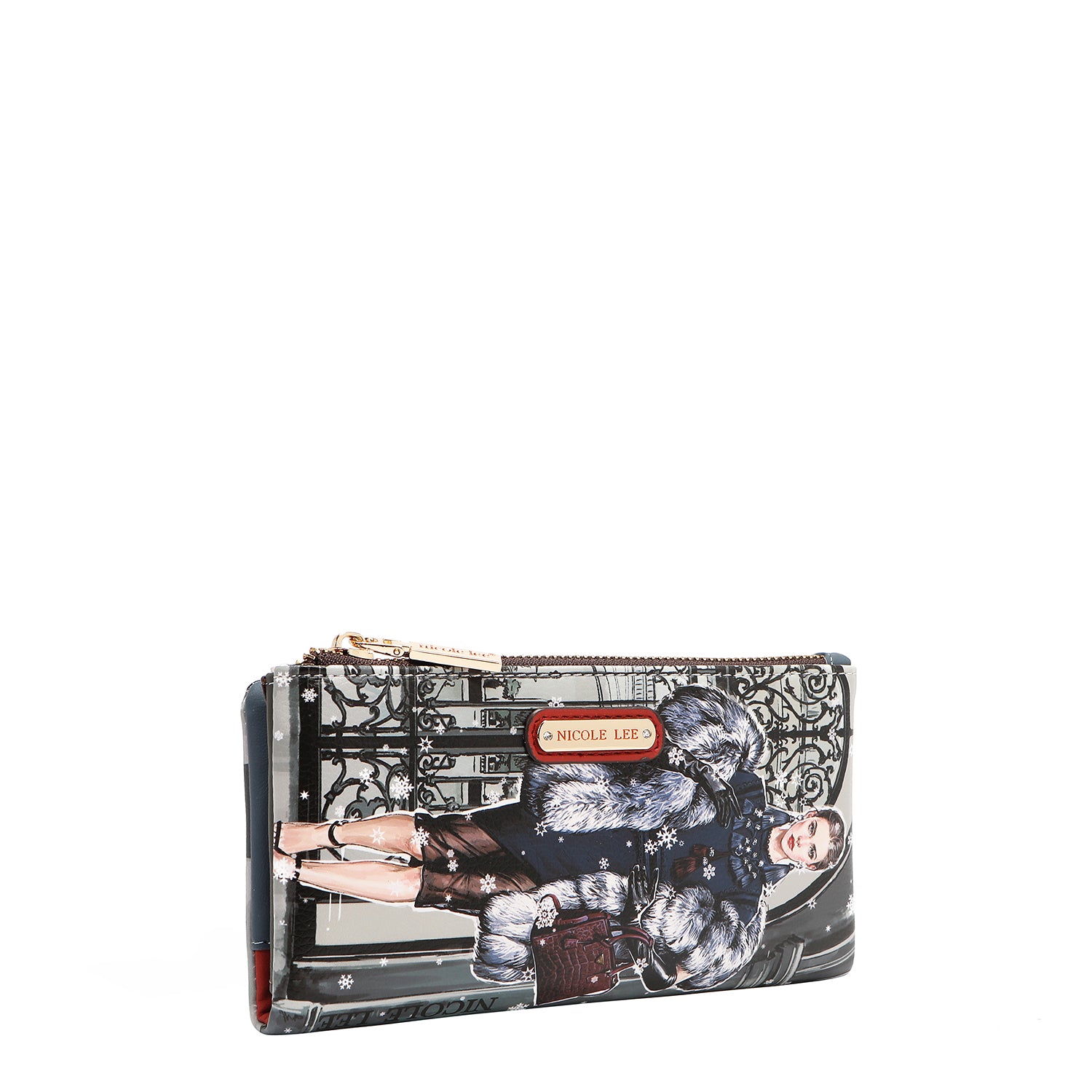 PRT7455 MODA SNOWFLAKE  - Cartera plegable Amanda de 2 piezas