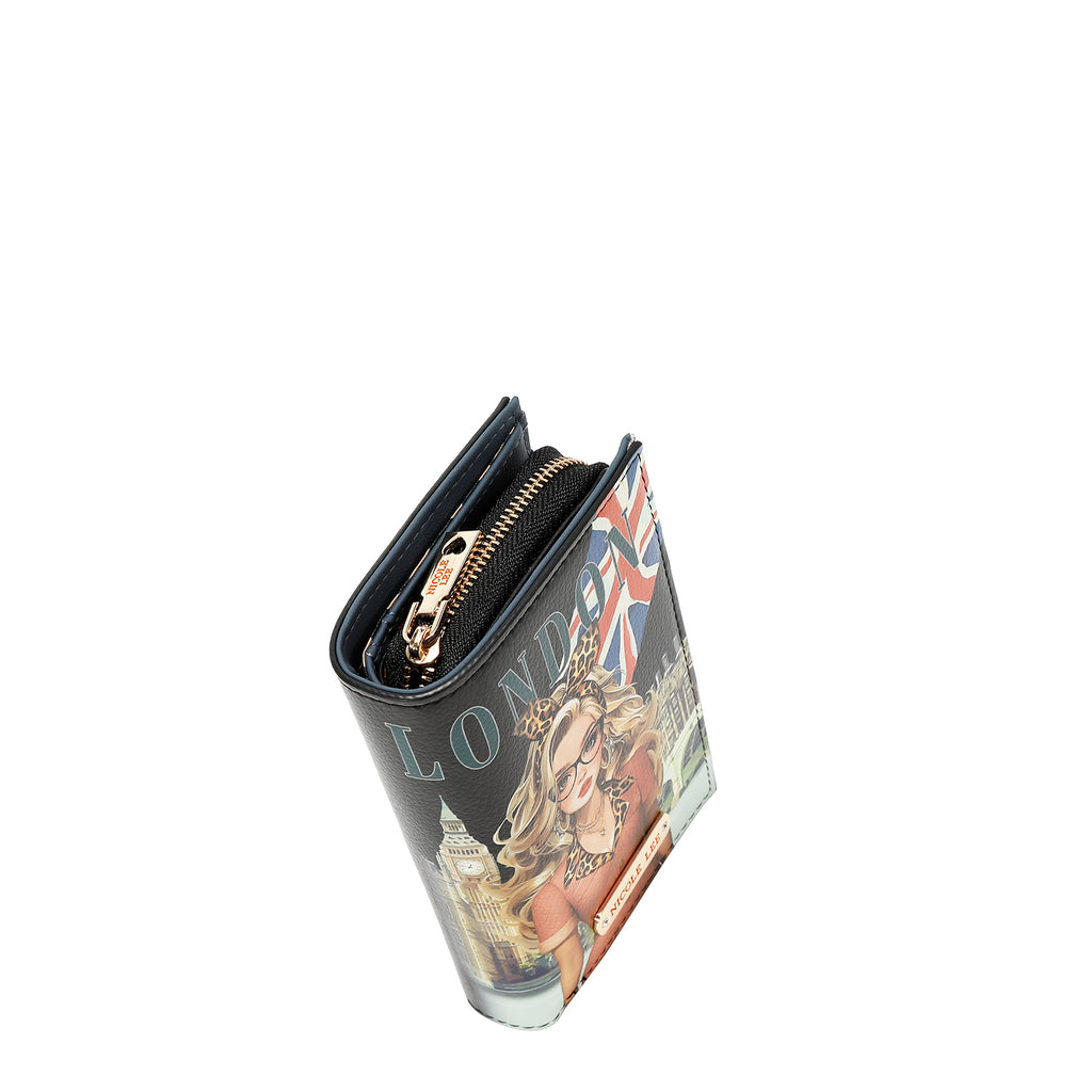 PRT7702 LONDON EYE BLACK - BILLETERA DE ZIPPER
