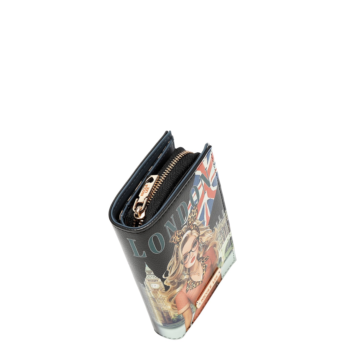 PRT7702 LONDON EYE BLACK - BILLETERA DE ZIPPER
