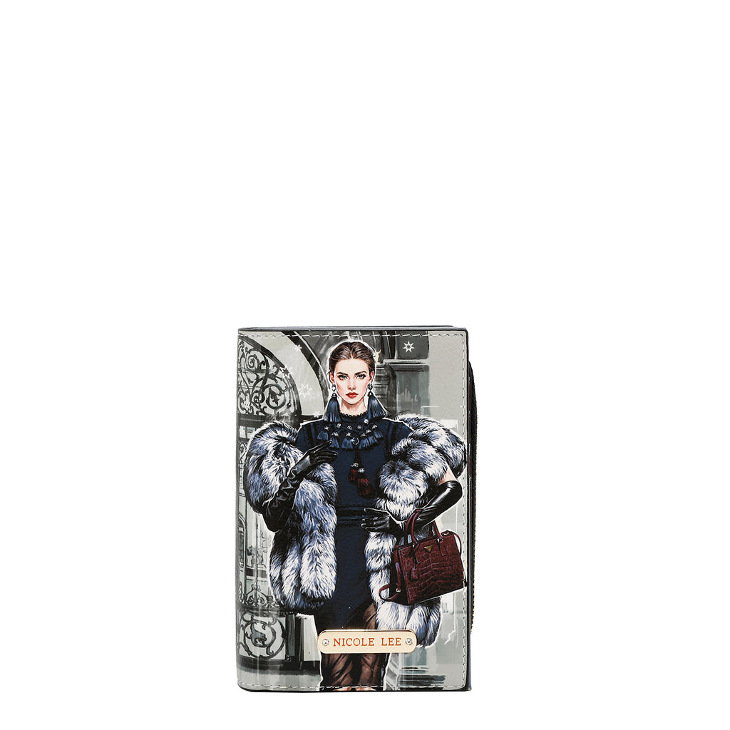 PRT7702 MODA SNOWFLAKE  - CARTERA PLEGABLE CON CIERRE CENTRAL