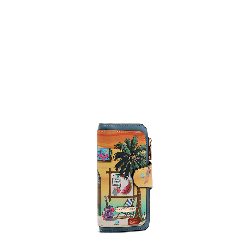 PRT7703  Sun & Sand CARTERA PLEGABLE DE CAPAS con TECNOLOGÍA DE BLOQUEO DE IDENTIDAD POR RADIOFRECUENCIA (RFID)