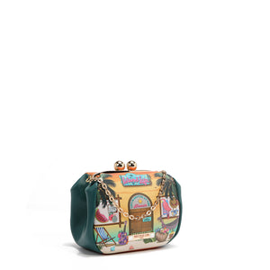 PRT7803  Sun & Sand MINI BOLSO BANDOLERA con correa de cadena para la muñeca y correa cruzada ajustable opcional