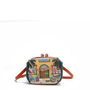 PRT7803  Sun & Sand MINI BOLSO BANDOLERA con correa de cadena para la muñeca y correa cruzada ajustable opcional