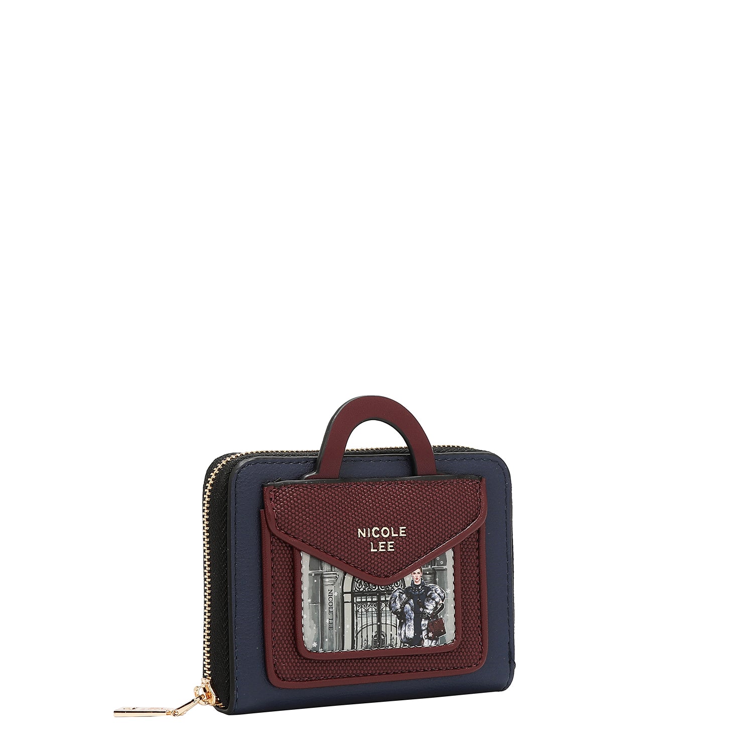 PRT7978 Moda Snowflake - CARTERA COMPACTA CON CIERRE