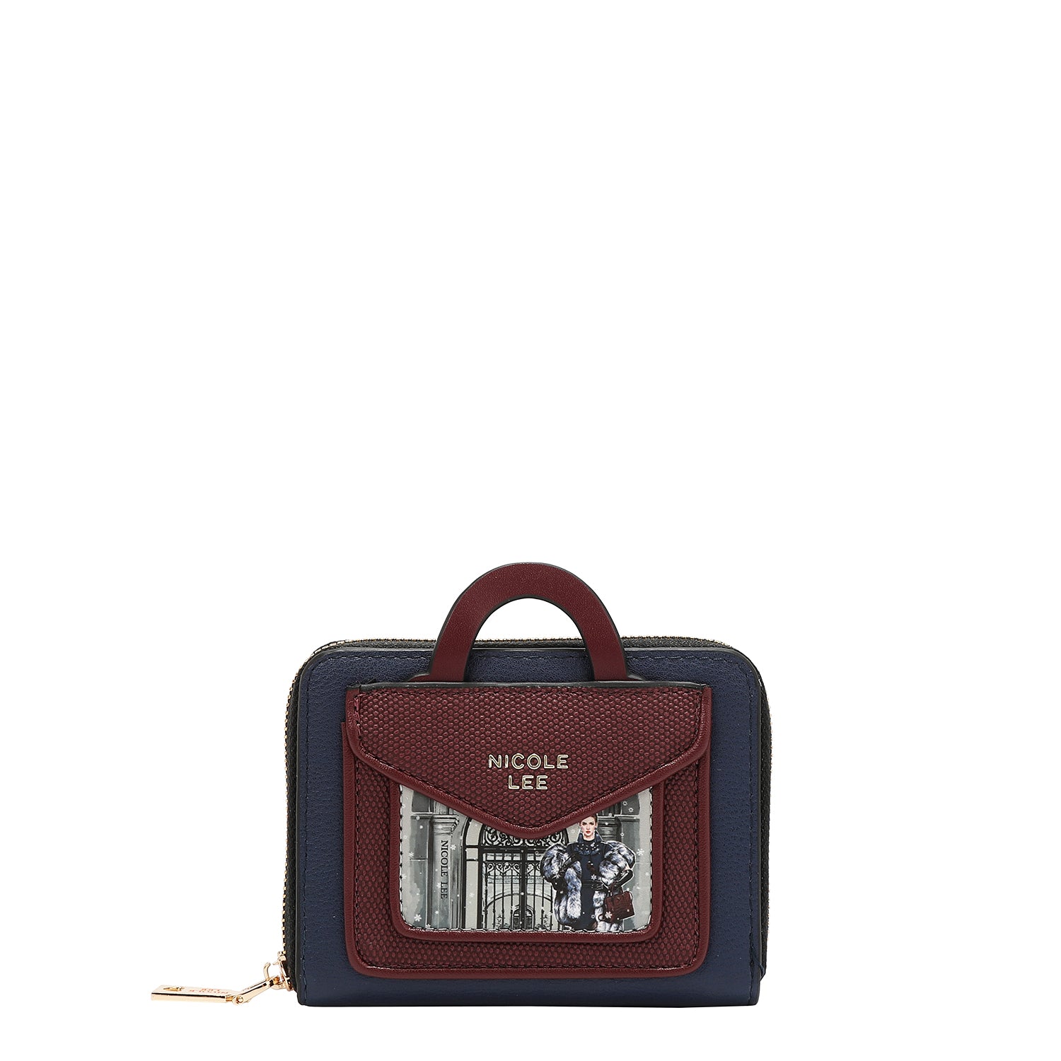 PRT7978 Moda Snowflake - CARTERA COMPACTA CON CIERRE