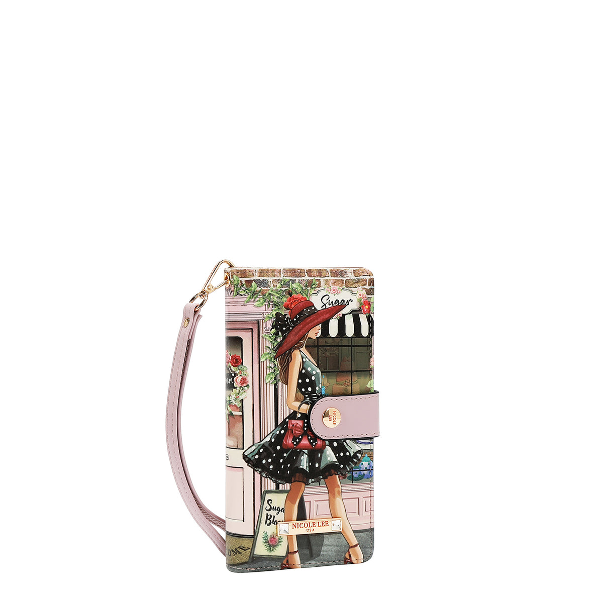 PRT8018 SUGAR DAY - Billetera tipo wristlet de perfil delgado