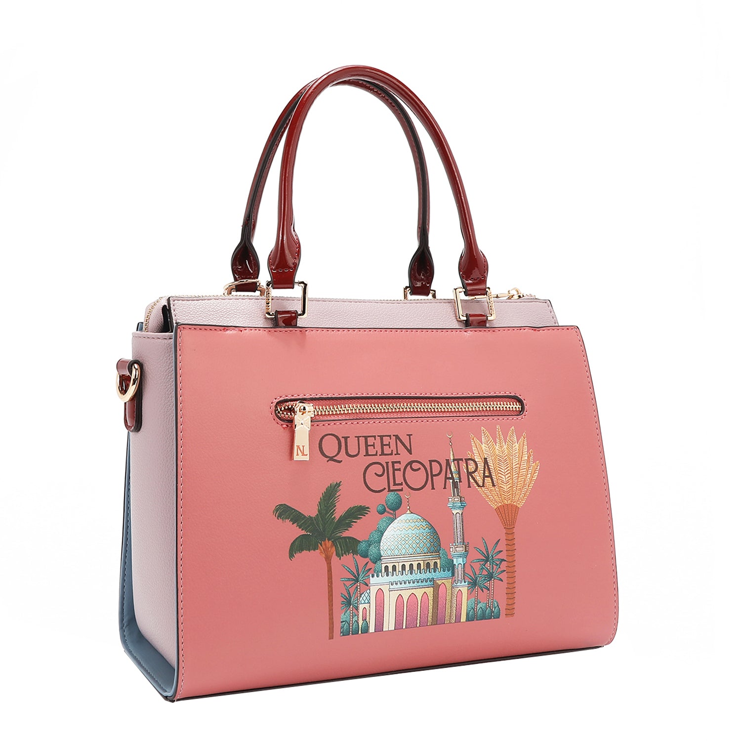 QC17270 QUEEN CLEOPATRA  BOLSO DE MANO REINA CLEOPATRA 2 bolsillos interiores deslizantes