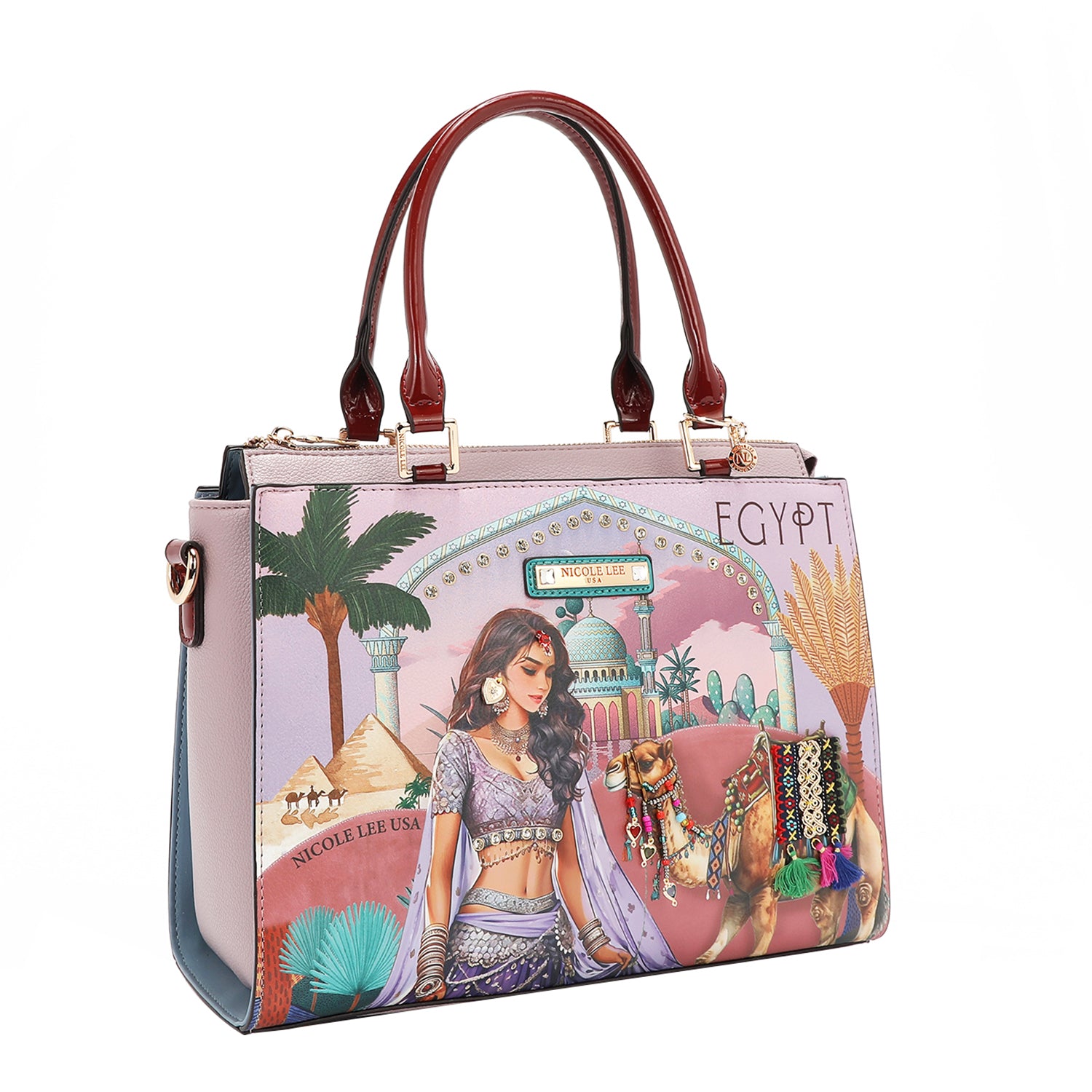 QC17270 QUEEN CLEOPATRA  BOLSO DE MANO REINA CLEOPATRA 2 bolsillos interiores deslizantes