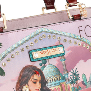 QC17270 QUEEN CLEOPATRA  BOLSO DE MANO REINA CLEOPATRA 2 bolsillos interiores deslizantes