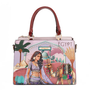QC17270 QUEEN CLEOPATRA  BOLSO DE MANO REINA CLEOPATRA 2 bolsillos interiores deslizantes