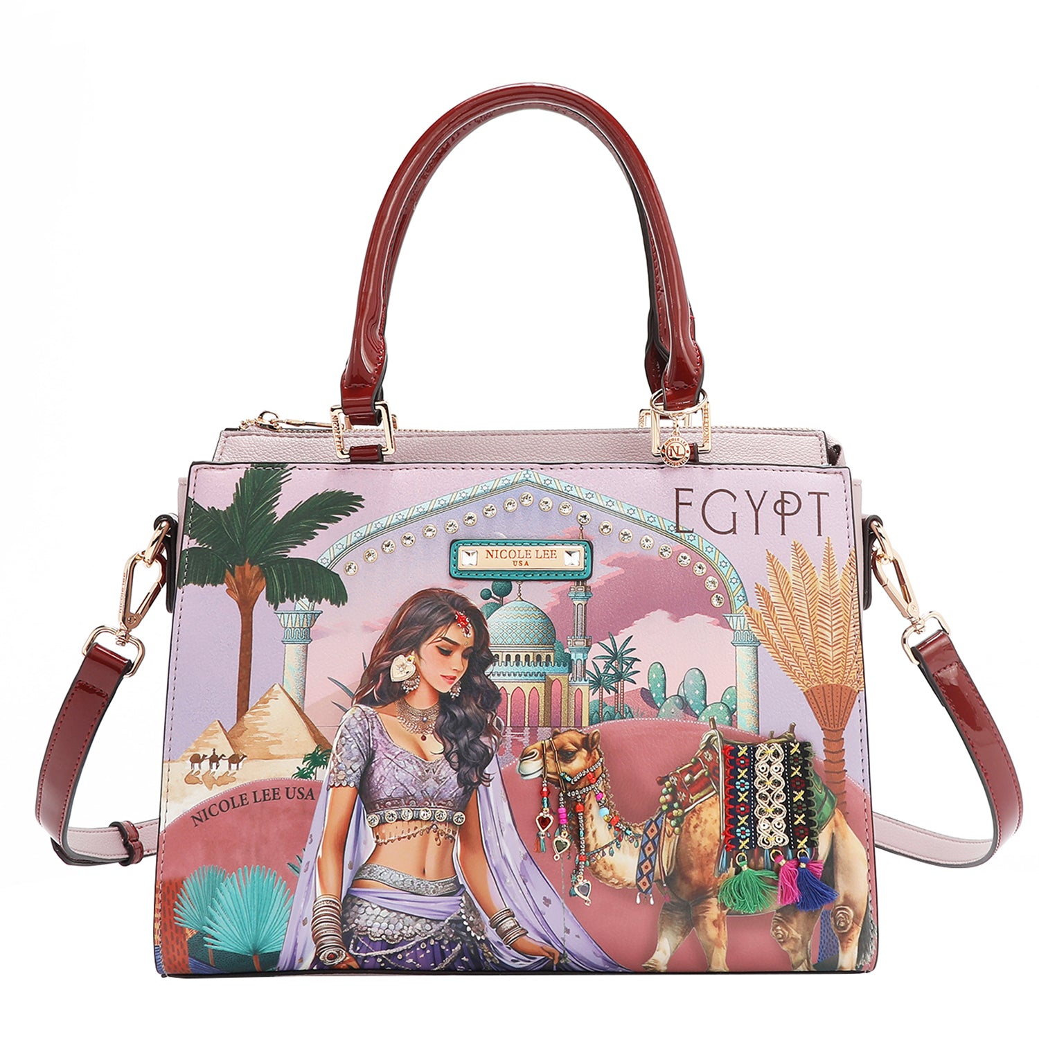 QC17270 QUEEN CLEOPATRA  BOLSO DE MANO REINA CLEOPATRA 2 bolsillos interiores deslizantes