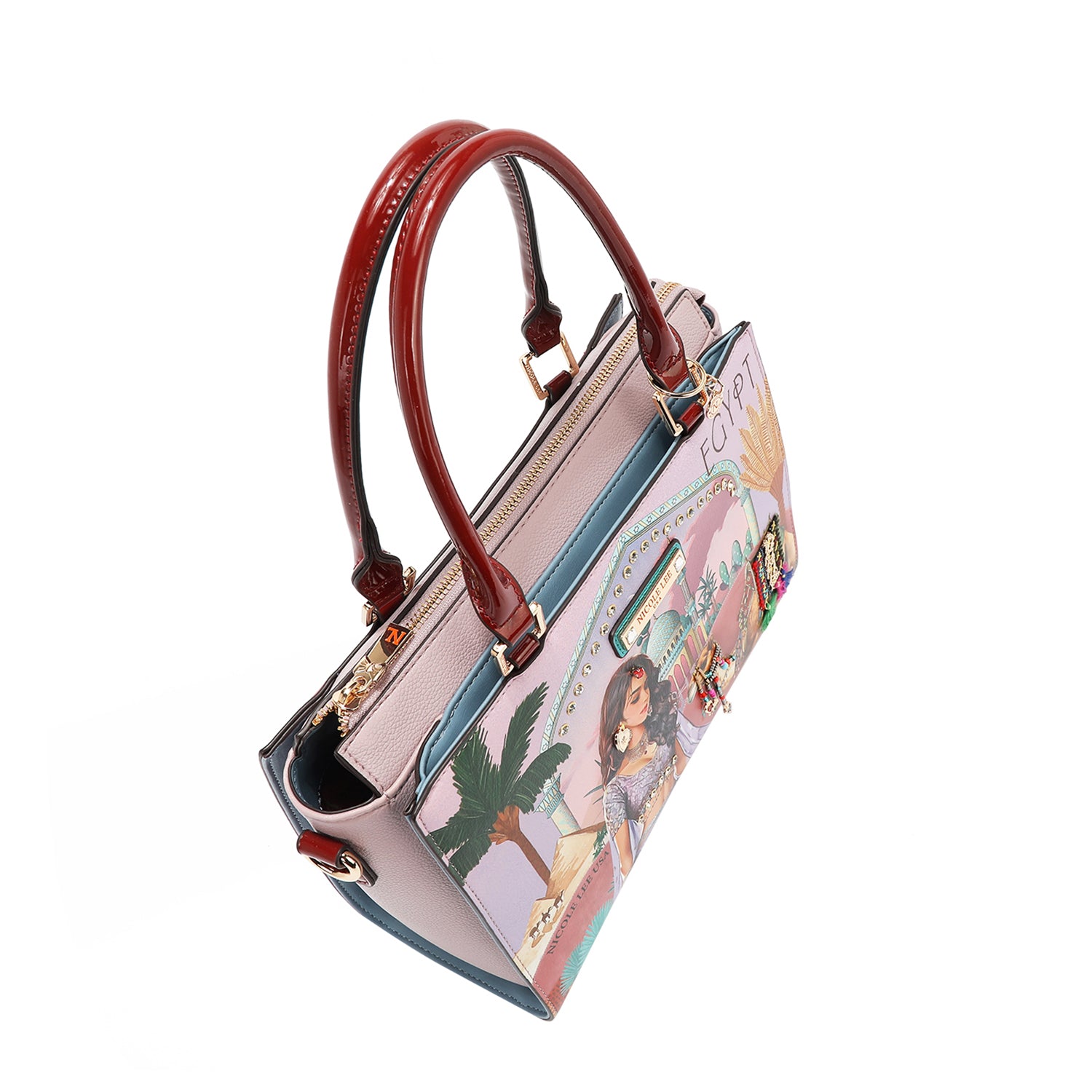 QC17270 QUEEN CLEOPATRA  BOLSO DE MANO REINA CLEOPATRA 2 bolsillos interiores deslizantes