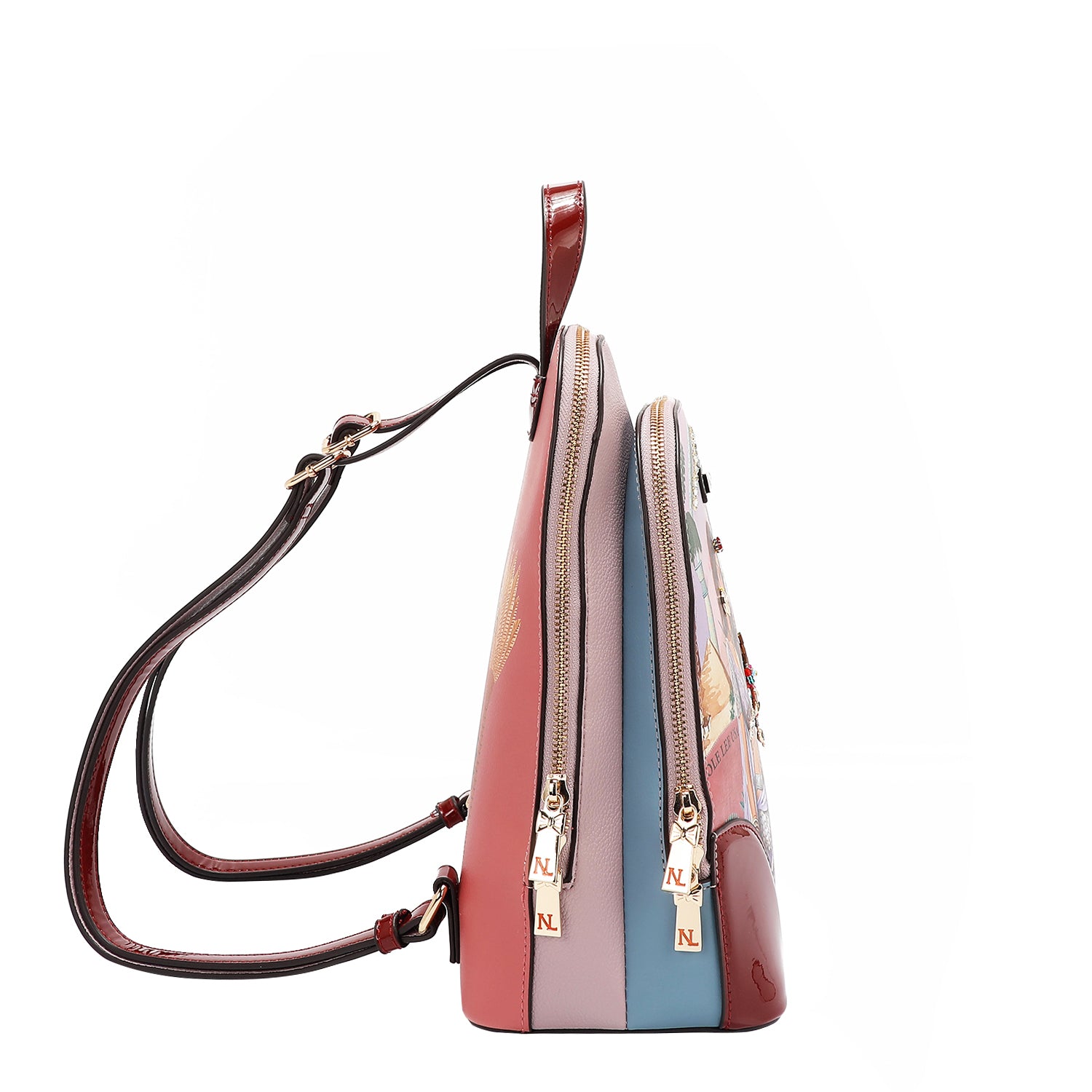 QC17273 QUEEN CLEOPATRA MOCHILA DE LA REINA CLEOPATRA 2 bolsillos interiores delanteros deslizantes para guardar el teléfono inteligente y la billetera