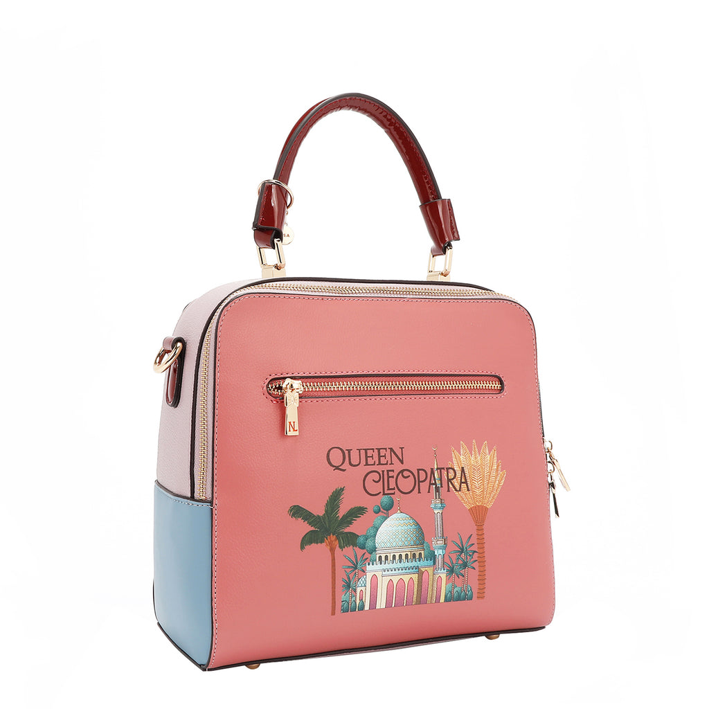 QC17274 QUEEN CLEOPATRA BOLSO DE MANO DE LA REINA CLEOPATRA 2 compartimentos principales con cremallera