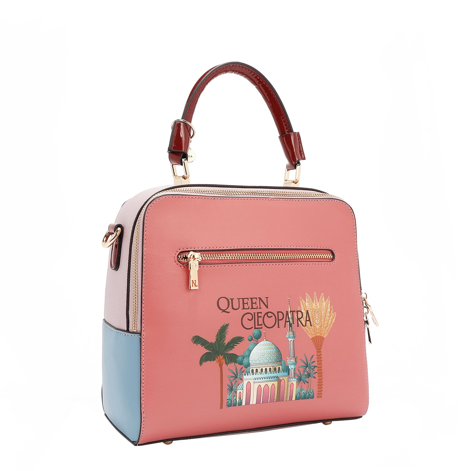QC17274 QUEEN CLEOPATRA BOLSO DE MANO DE LA REINA CLEOPATRA 2 compartimentos principales con cremallera