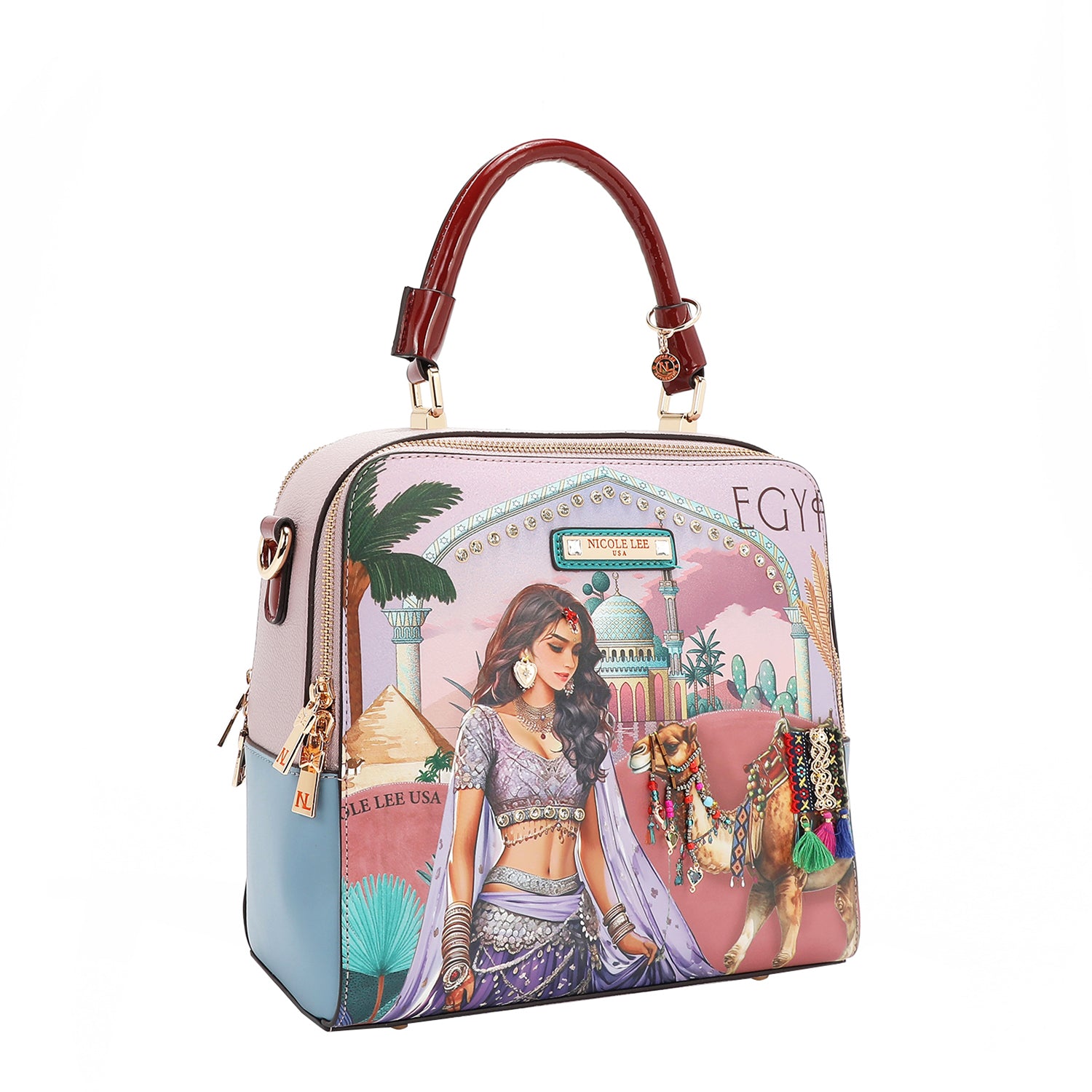 QC17274 QUEEN CLEOPATRA BOLSO DE MANO DE LA REINA CLEOPATRA 2 compartimentos principales con cremallera