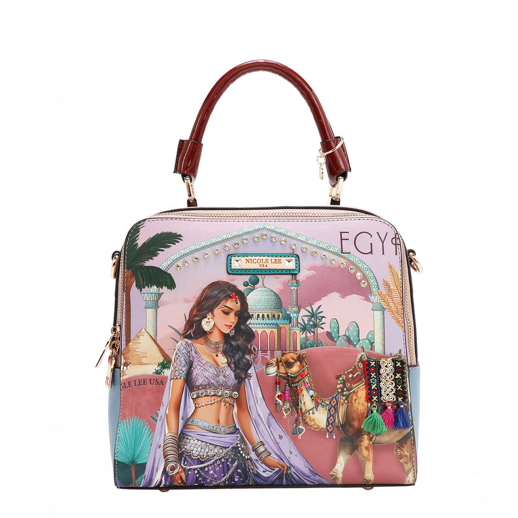 QC17274 QUEEN CLEOPATRA BOLSO DE MANO DE LA REINA CLEOPATRA 2 compartimentos principales con cremallera