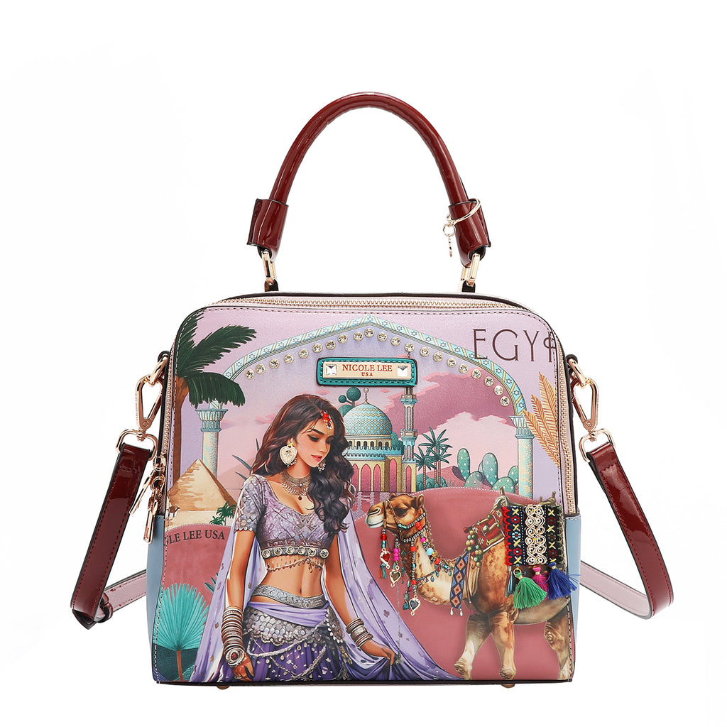 QC17274 QUEEN CLEOPATRA BOLSO DE MANO DE LA REINA CLEOPATRA 2 compartimentos principales con cremallera