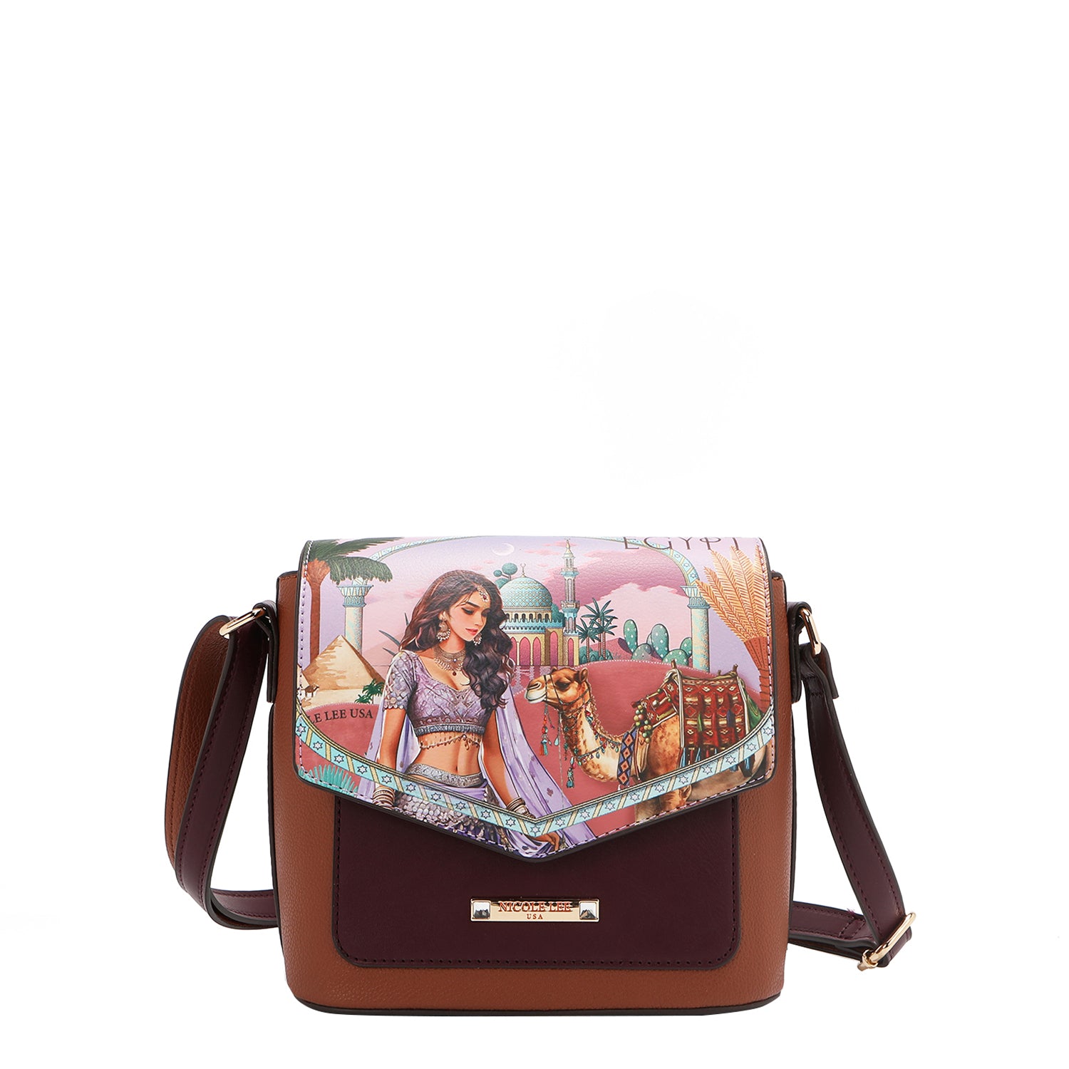 SET17298 QUEEN CLEOPATRA el conjunto de 3 piezas "Reina Cleopatra" incluye una mochila grande, una bandolera y una billetera; es su declaración todo en uno de fuerza y estilo.