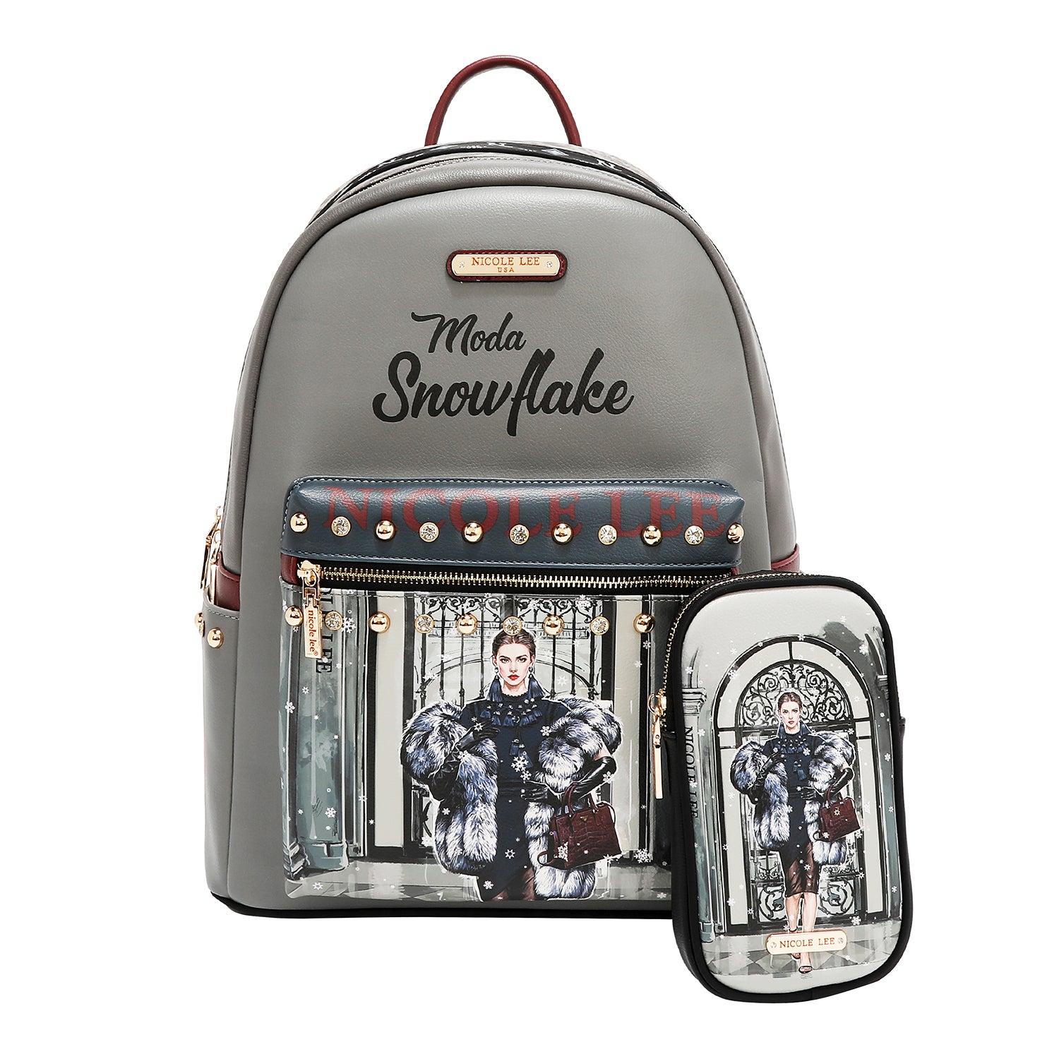 USB12769L Moda Snowflake -MOCHILA CON PUERTO USB